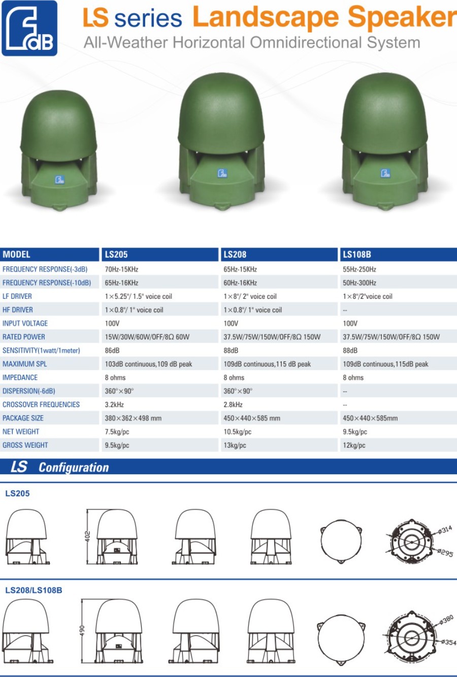 All Weather Landscape Speaker details