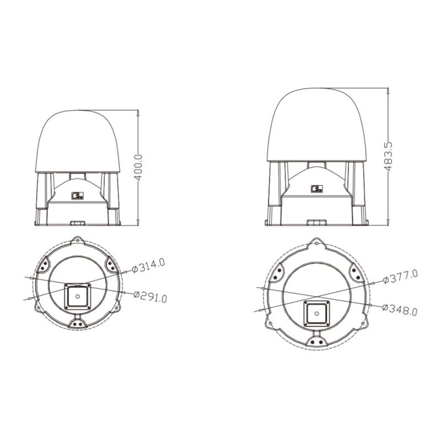 All Weather Landscape Speaker dimensions